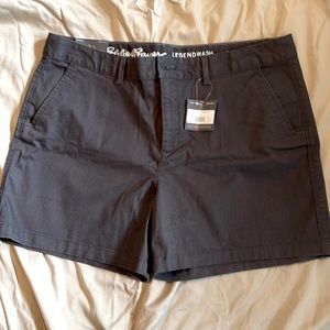 NWT Women’s Eddie Bauer charcoal legend-wash shorts Size 16 (slightly curvy fit)